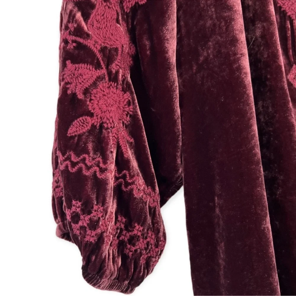 Johnny Was Daniella Embroidered Velvet
Peasant Blouse - Picture 3 of 7